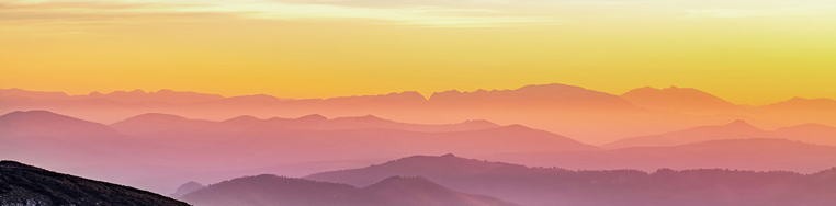 Colourful mountain view